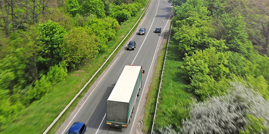 commercial vehicles on highway